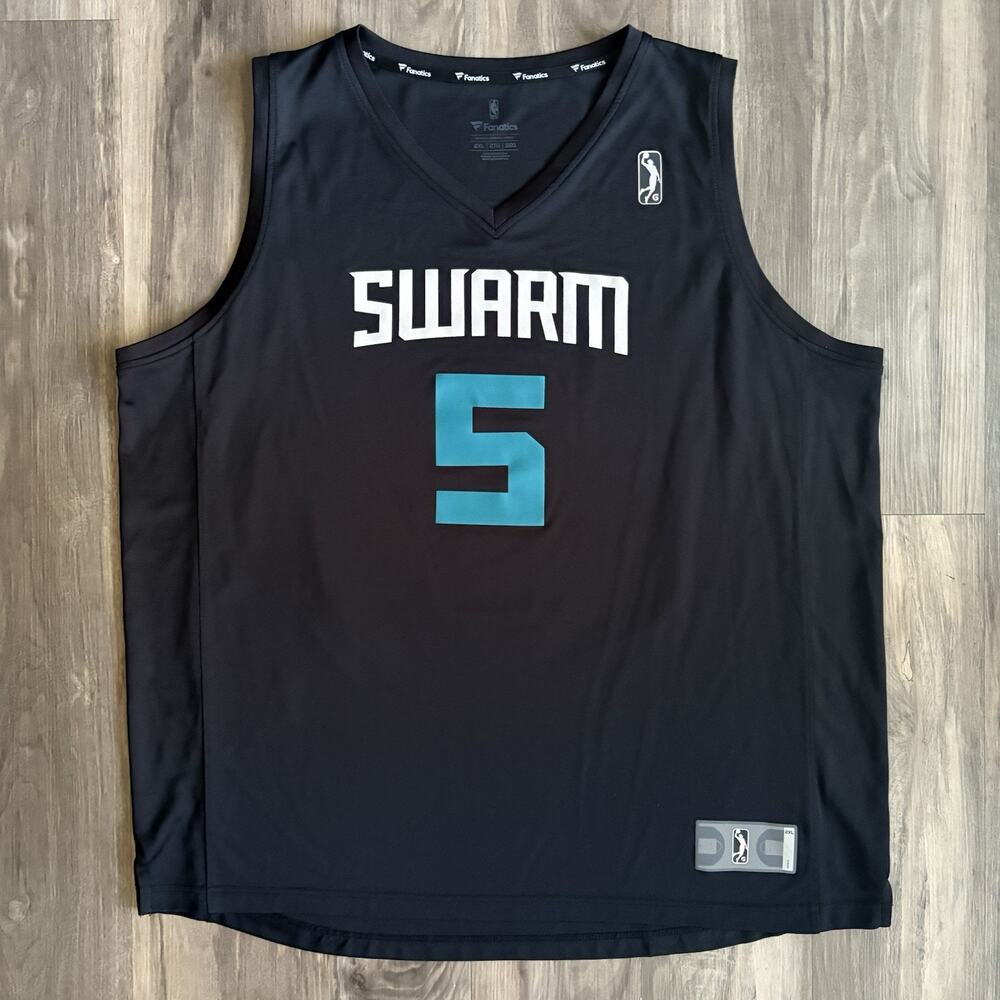 Greensboro Swarm NBA G League Basketball Jersey Size 2XL Black Fanatics